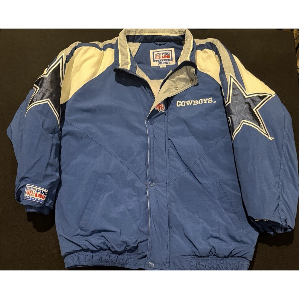 Dallas Cowboys Vintage 90s Pro Line Puffer Zip Up Mens XL